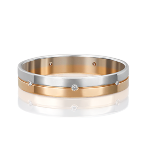 Обручальное кольцо из комбинированного золота c бриллиантами 01-1168-00-101-1111-30