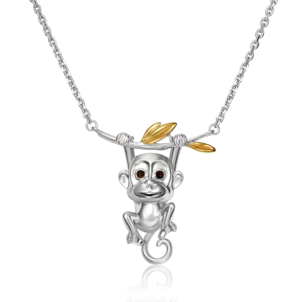 Колье «Обезьяна» из серебра с эмалью 07-0258-00-000-0200