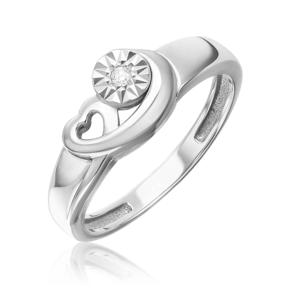 Кольцо из белого золота с бриллиантом 01-5757-00-101-1120