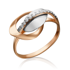 Кольцо из комбинированного золота c фианитами 01-5271-00-401-1111-23