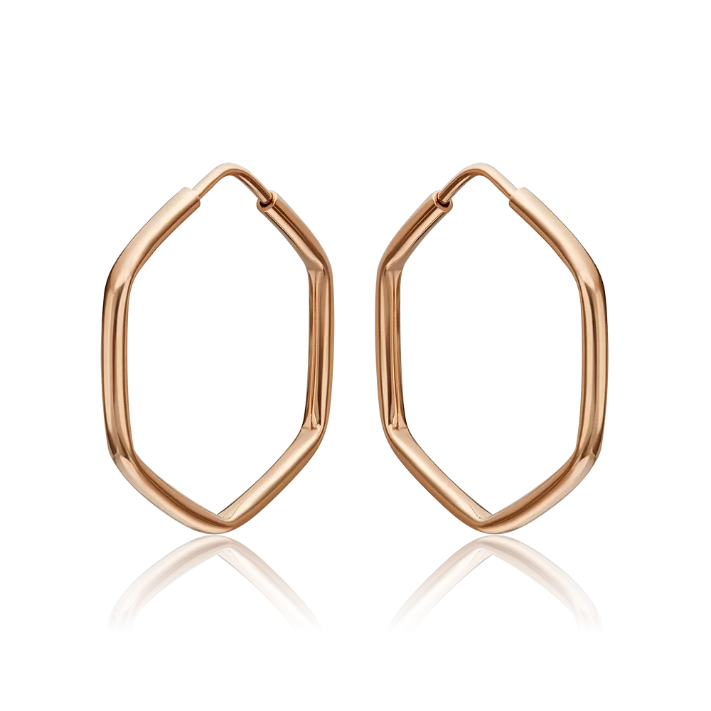 Серьги-конго из красного золота 02-0074-23-000-1110-19