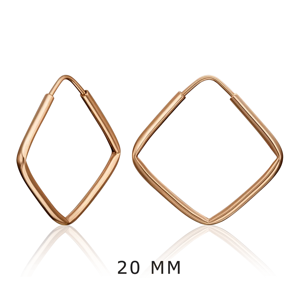 Серьги-конго из красного золота 02-0074-25-000-1110-19