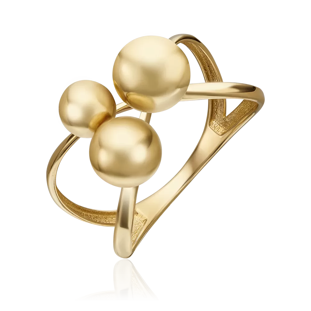 Кольцо из лимонного золота 01-5303-00-000-1130-42