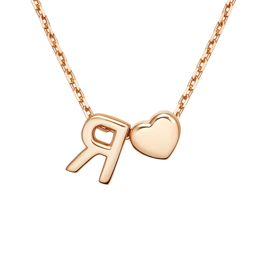 Колье «Буква Я» из красного золота 07-0279-Я-000-1110