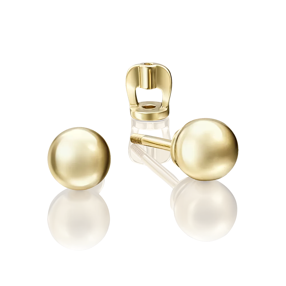 Серьги-пусеты из лимонного золота 02-4122-00-000-1130-02