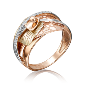 Кольцо из комбинированного золота c фианитами 01-5119-00-401-1113-66