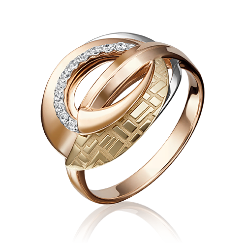 Кольцо из комбинированного золота c фианитами 01-5122-00-401-1113-66