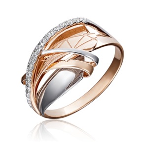 Кольцо из комбинированного золота c фианитами 01-5151-00-401-1111-66