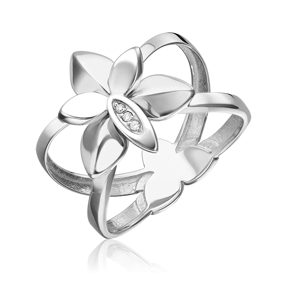 Кольцо из белого золота с бриллиантами 01-5603-00-101-1120