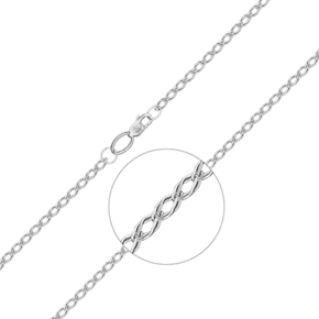 Цепь из серебра (плетение двойной ромб) 21-0331-040-0200-73