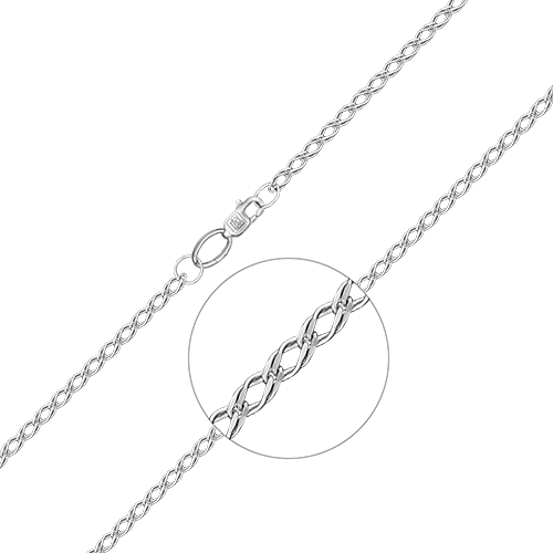 Цепь из серебра (плетение двойной ромб) 21-0331-040-0200-73