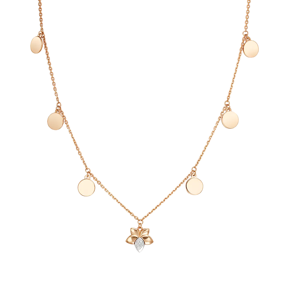 Колье из комбинированного золота с бриллиантами 07-0252-00-101-1111