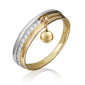 Кольцо из комбинированного золота с фианитами 01-5279-00-401-1121-24