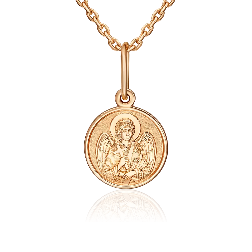 Иконка «Ангел-хранитель» из красного золота 03-1663-02-000-1110