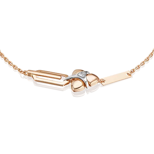 Браслет из комбинированного золота с бриллиантами 05-0730-00-101-1111