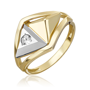 Кольцо из комбинированного золота с натуральным топазом white 01-5622-00-201-1121