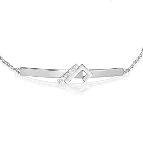 Браслет из белого золота с фианитами 05-0765-00-401-1120