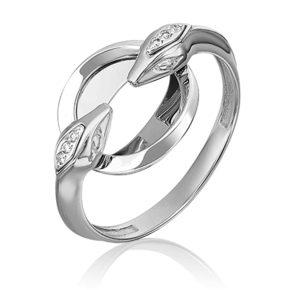 Кольцо «Змеи. Безграничность возможностей» из белого золота c бриллиантами 01-5500-00-101-1120