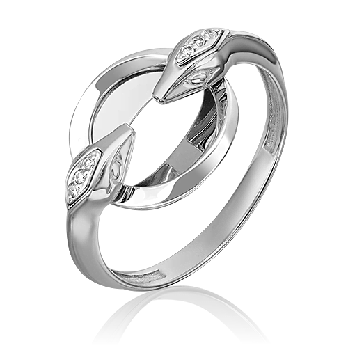 Кольцо «Змеи. Безграничность возможностей» из белого золота с бриллиантами 01-5500-00-101-1120