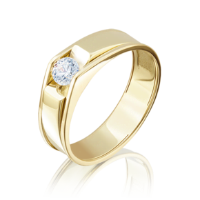 Помолвочное кольцо из лимонного золота с бриллиантом 01-5075-00-101-1130-30
