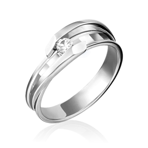 Кольцо из белого золота c бриллиантом 01-5199-00-101-1120-30