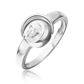 Кольцо из белого золота с бриллиантом 01-5752-00-101-1120