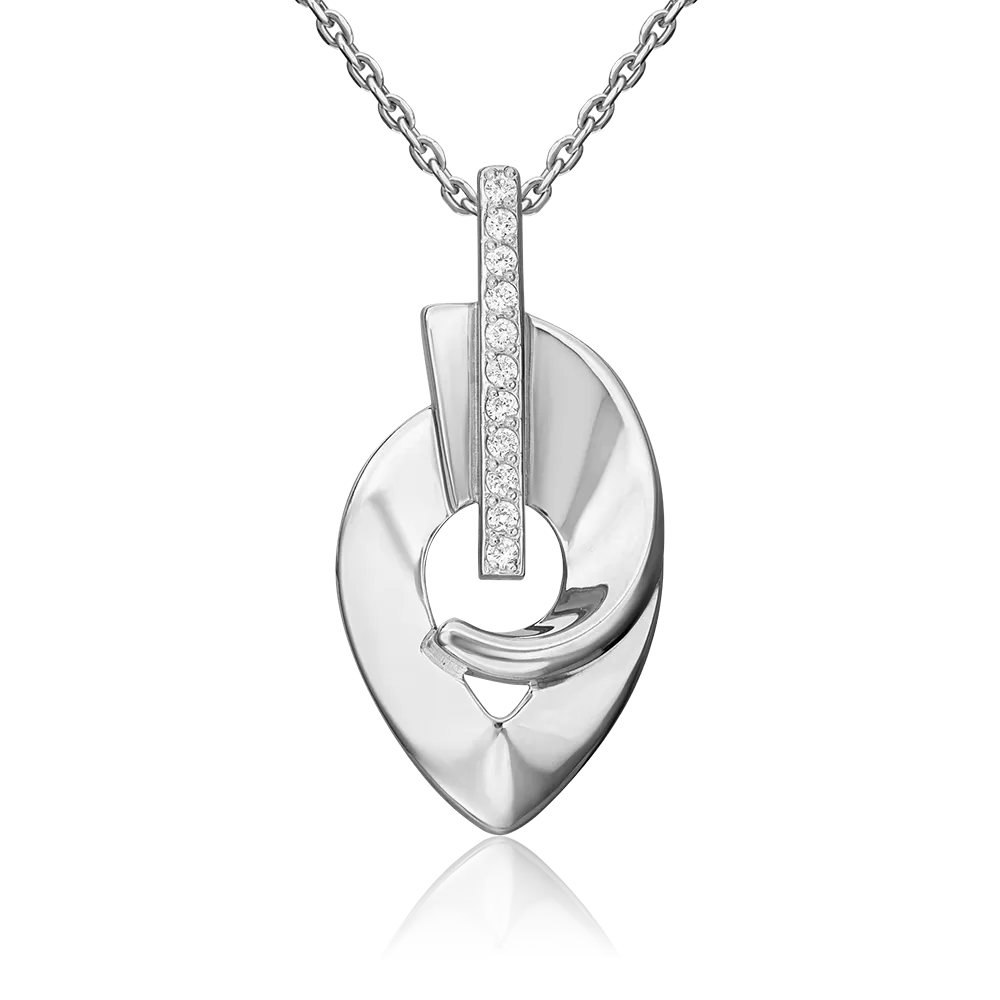 Подвеска из серебра с фианитами 03-3408-00-401-0200