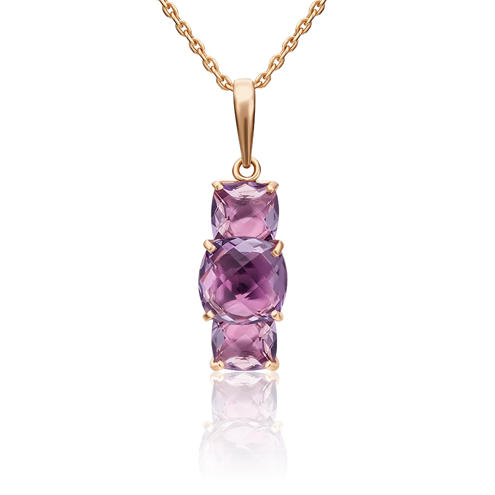 Подвеска из красного золота с аметистами 03-3131-00-203-1110-46