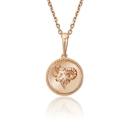 Подвеска «Знак зодиака Овен» из красного золота 03-3110-01-000-1110-66