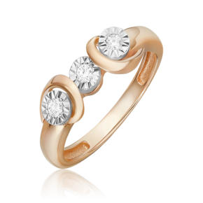 Кольцо из комбинированного золота c бриллиантами 01-5743-00-101-1111