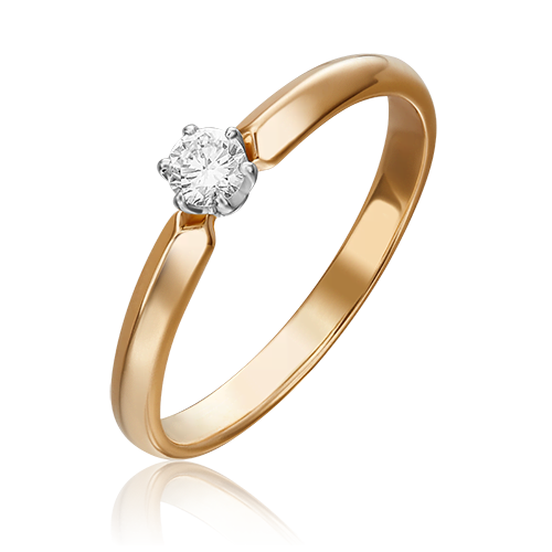 Кольцо из комбинированного золота с бриллиантом 01-0982-00-101-1111-30