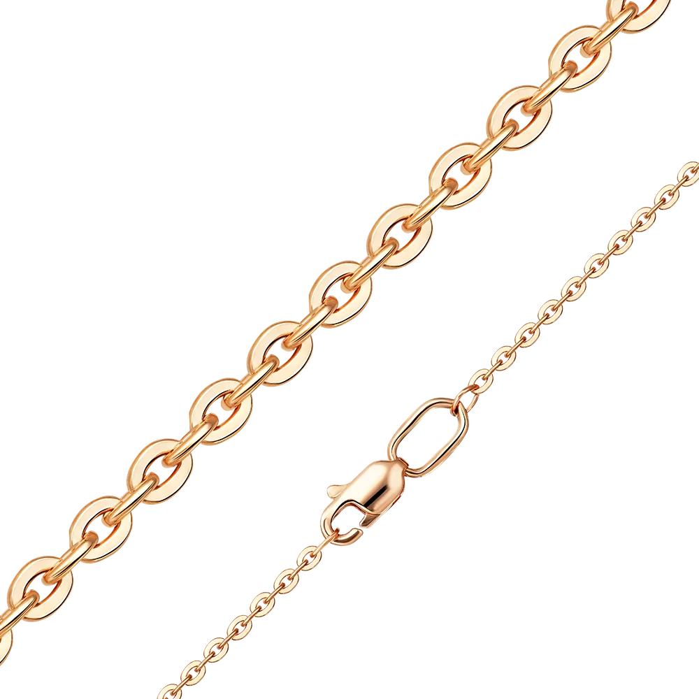 Цепь из красного золота (плетение «Якорное бриллиантовое») 21-1603-040-1110-17