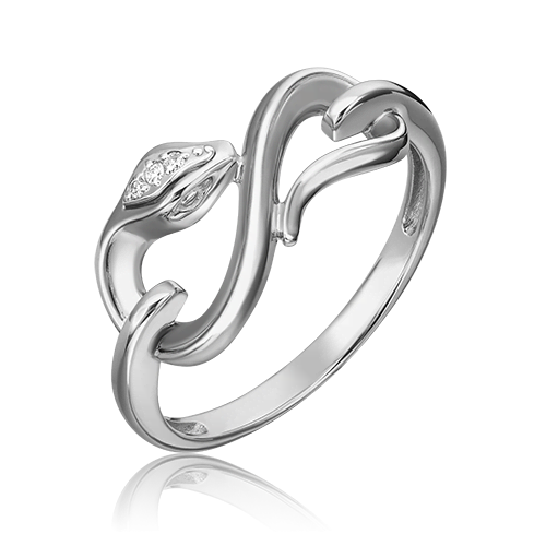 Кольцо «Змея. Безграничность возможностей» из белого золота с бриллиантами 01-5497-00-101-1120