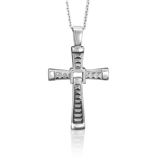 Декоративный крест из белого золота 03-2349-00-000-1120-04