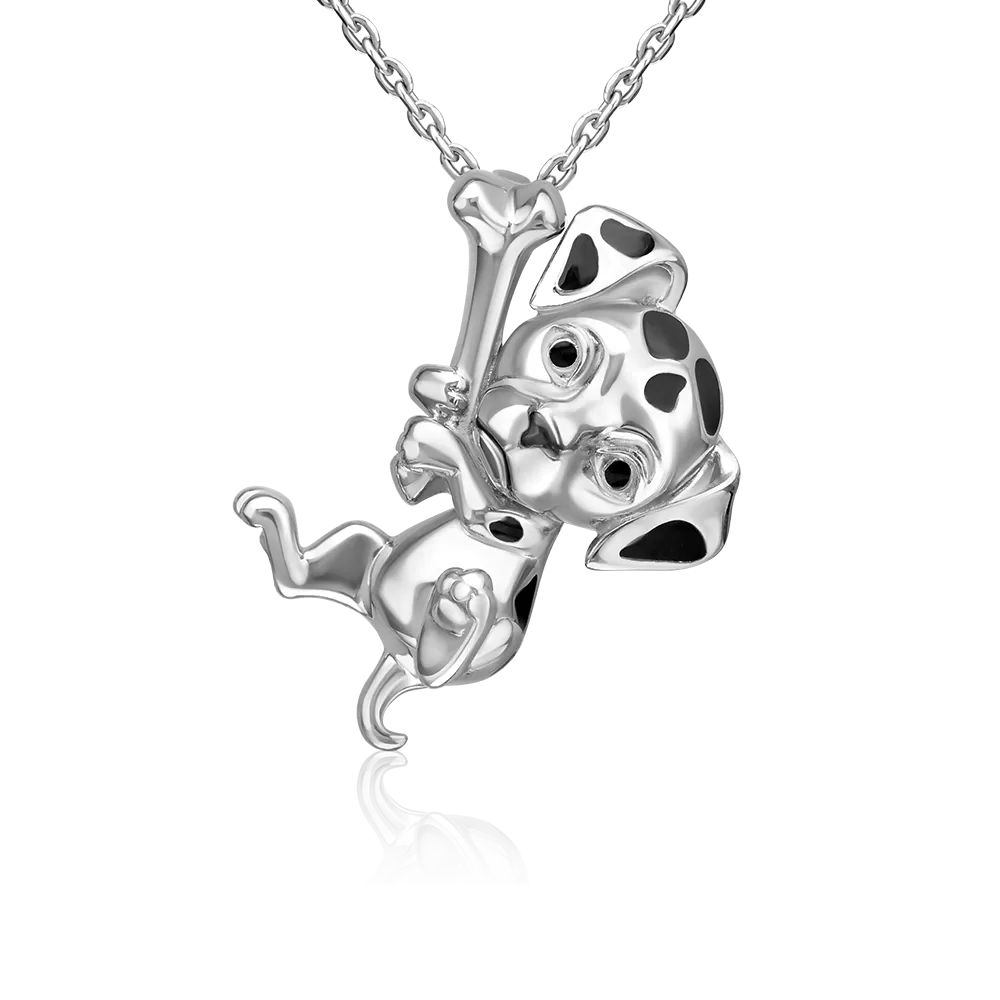 Подвеска «Далматинец» из серебра с эмалью 03-3435-00-000-0200