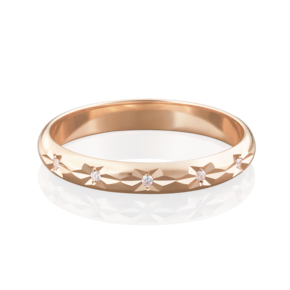 Обручальное кольцо из красного золота c бриллиантами 01-0023-00-101-1110-30