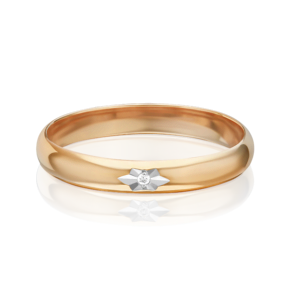 Обручальное кольцо из красного золота c бриллиантом 01-0024-00-101-1110-30