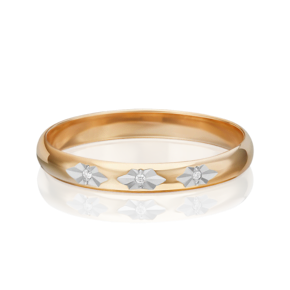 Обручальное кольцо из красного золота c бриллиантами 01-0025-00-101-1110-30