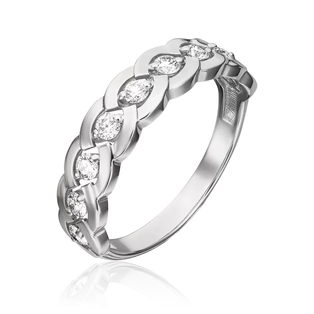 Кольцо из белого золота с бриллиантами 01-0486-00-101-1120-30