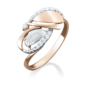 Кольцо из комбинированного золота c фианитами 01-5062-00-401-1111-48