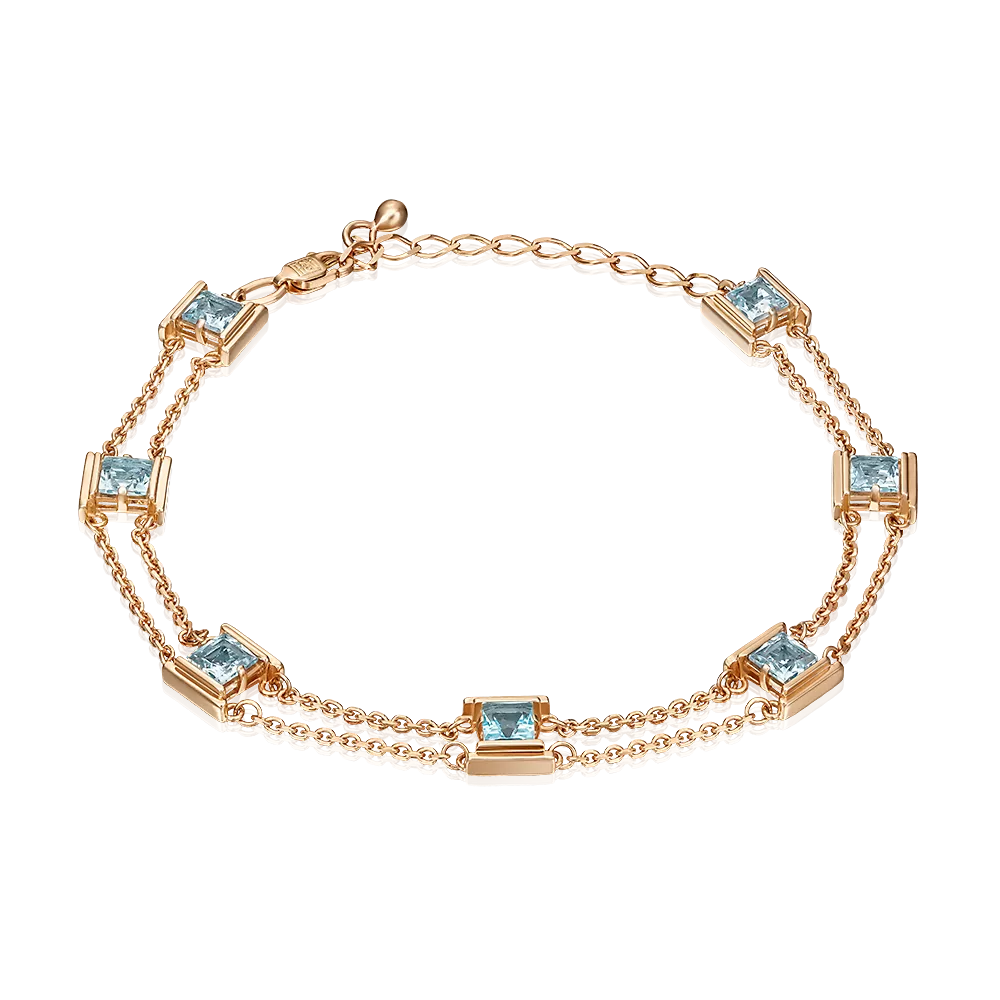 Браслет из красного золота с топазами 05-0635-00-201-1110-57