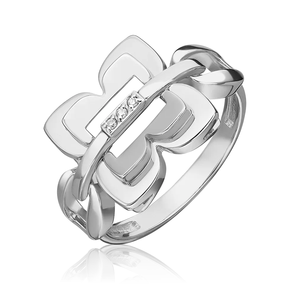 Кольцо из белого золота с бриллиантами 01-5607-00-101-1120