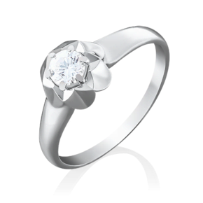 Помолвочное кольцо из белого золота c бриллиантом 01-4941-00-101-1120-30