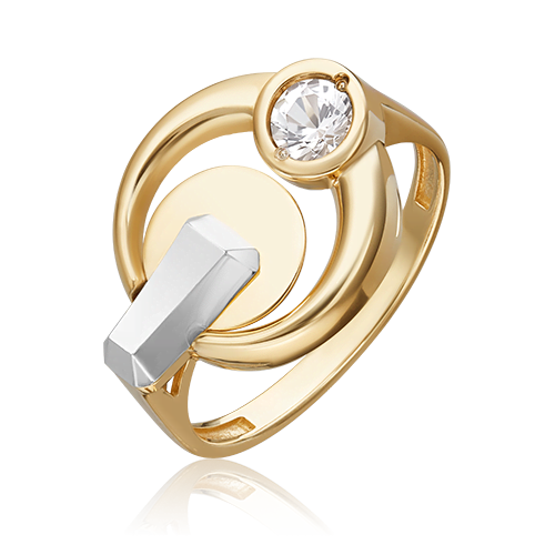 Кольцо из комбинированного золота с натуральным топазом white 01-5620-00-201-1121
