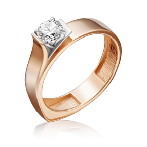 Кольцо из комбинированного золота c бриллиантом 01-5181-00-101-1111-30