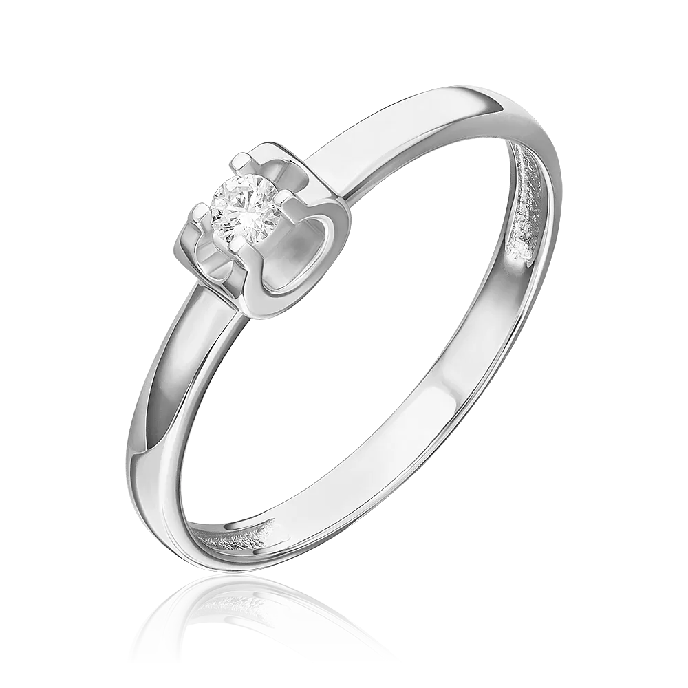 Кольцо из белого золота с бриллиантом 01-5795-00-101-1120