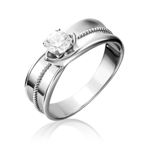 Кольцо из белого золота c бриллиантом 01-5166-00-101-1120-30