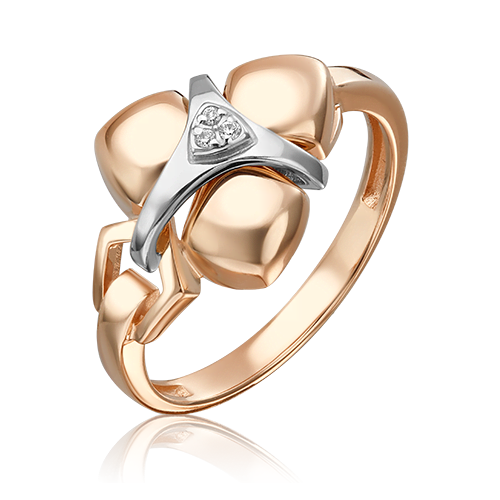 Кольцо из комбинированного золота c бриллиантами 01-5601-00-101-1111