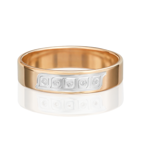 Обручальное кольцо из красного золота c бриллиантами 01-1198-00-101-1110-30