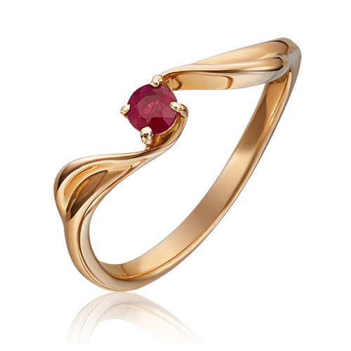 Кольцо из красного золота с рубином 01-0295-00-104-1110-30
